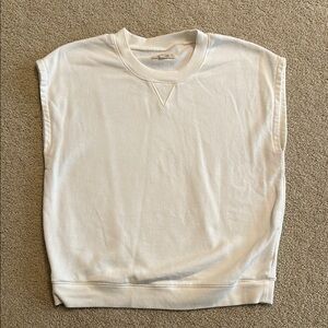 Madewell White Crewneck Sweater